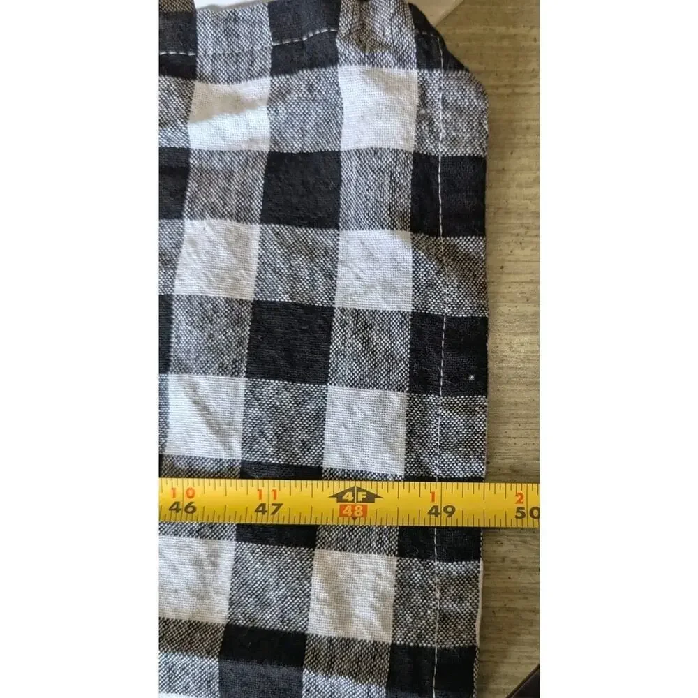 Country Rustic Buffalo Plaid Cotton Tablecloth, Checkered Cottage 50